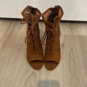 Open toe booties